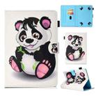 For 10 inch Universal Colored Drawing Stitching Leather Tablet Case(Panda) - 1