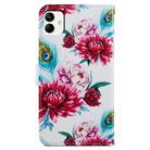 For Samsung Galaxy A05 Painted Pattern Horizontal Flip Leather Phone Case(Peacock Flower) - 3