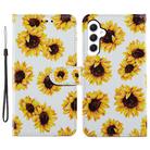 For Samsung Galaxy A05s Painted Pattern Horizontal Flip Leather Phone Case(Sunflower) - 1