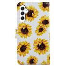 For Samsung Galaxy A05s Painted Pattern Horizontal Flip Leather Phone Case(Sunflower) - 3