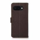 For Google Pixel 9a KHAZNEH Side-Magnetic Litchi Genuine Leather RFID Phone Case(Brown) - 3