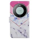 For Huawei Mate 60 Pro Painted Pattern Horizontal Flip Leather Phone Case(Smoke Marble) - 3