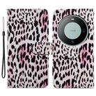 For Huawei Mate 60 Pro Painted Pattern Horizontal Flip Leather Phone Case(Leopard) - 1