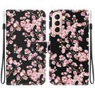 For Samsung Galaxy S21 FE 5G Crystal Texture Colored Drawing Leather Phone Case(Plum Bossom) - 1