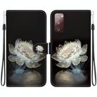 For Samsung Galaxy S20 FE 5G Crystal Texture Colored Drawing Leather Phone Case(Crystal Peony) - 1