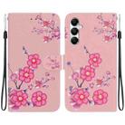 For Samsung Galaxy A05s Crystal Texture Colored Drawing Leather Phone Case(Cherry Blossoms) - 1