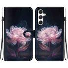 For Samsung Galaxy S24+ 5G Crystal Texture Colored Drawing Leather Phone Case(Purple Peony) - 1