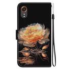 For Samsung Galaxy Xcover7 Crystal Texture Colored Drawing Leather Phone Case(Gold Peony) - 3