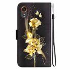 For Samsung Galaxy Xcover7 Crystal Texture Colored Drawing Leather Phone Case(Gold Butterfly Rose) - 3
