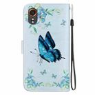 For Samsung Galaxy Xcover7 Crystal Texture Colored Drawing Leather Phone Case(Blue Pansies) - 3