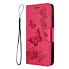 For Google Pixel 8 Butterfly Embossed Flip Leather Phone Case(Red) - 2