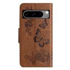 For Google Pixel 8 Butterfly Embossed Flip Leather Phone Case(Brown) - 3