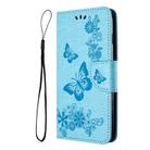 For Google Pixel 8 Butterfly Embossed Flip Leather Phone Case(Blue) - 2