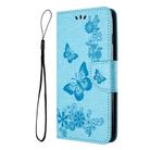 For Google Pixel 8 Pro Butterfly Embossed Flip Leather Phone Case(Blue) - 2