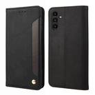 For Samsung Galaxy A05s Skin Feel Splicing Leather Phone Case(Black) - 1