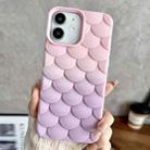 For iPhone 11 Gradient Mermaid Scale Skin Feel Phone Case(Purple Pink) - 1