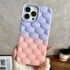 For iPhone 12 Pro Max Gradient Mermaid Scale Skin Feel Phone Case(Pink Purple) - 1