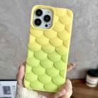 For iPhone 13 Pro Gradient Mermaid Scale Skin Feel Phone Case(Green Yellow) - 1