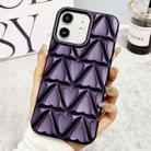 For iPhone 12 Little Love Oil Spray Phone Case(Dark Purple) - 1