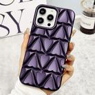 For iPhone 12 Pro Little Love Oil Spray Phone Case(Dark Purple) - 1