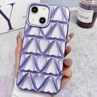 For iPhone 14 Little Love Oil Spray Phone Case(Purple) - 1