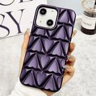 For iPhone 14 Little Love Oil Spray Phone Case(Dark Purple) - 1