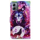 For Motorola Moto G14 Painted Pattern Horizontal Flip Leather Phone Case(Wolf Totem) - 3