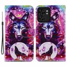 For Motorola Edge 40 Painted Pattern Horizontal Flip Leather Phone Case(Wolf Totem) - 1