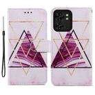 For Motorola Edge 40 Painted Pattern Horizontal Flip Leather Phone Case(Marble) - 1