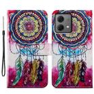 For Motorola Moto G84 Painted Pattern Horizontal Flip Leather Phone Case(Dreamcatcher) - 1