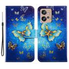 For Motorola Moto G32 Painted Pattern Horizontal Flip Leather Phone Case(Butterfly) - 1