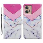 For Motorola Moto G32 Painted Pattern Horizontal Flip Leather Phone Case(Smoke Marble) - 1