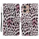 For Motorola Moto G32 Painted Pattern Horizontal Flip Leather Phone Case(Leopard) - 1