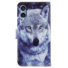 For Sony Xperia 5 V Painted Pattern Horizontal Flip Leather Phone Case(White Wolf) - 3