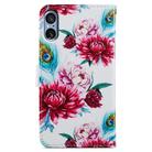 For Sony Xperia 5 V Painted Pattern Horizontal Flip Leather Phone Case(Peacock Flower) - 3