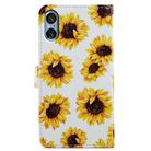 For Sony Xperia 5 V Painted Pattern Horizontal Flip Leather Phone Case(Sunflower) - 3