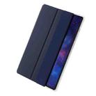 For Samsung Galaxy Tab S10 Ultra 3-Fold Clear Acrylic Leather Tablet Case(Dark Blue) - 3