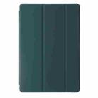 For Samsung Galaxy Tab S10 Ultra 3-Fold Clear Acrylic Leather Tablet Case(Deep Green) - 2