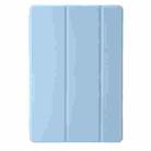 For Samsung Galaxy Tab S10 Ultra 3-Fold Clear Acrylic Leather Tablet Case(Ice Blue) - 2