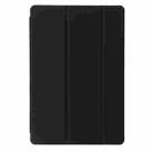 For Samsung Galaxy Tab S10 Ultra 3-Fold Clear Acrylic Leather Tablet Case(Black) - 2