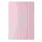 For Samsung Galaxy Tab S10 Ultra 3-Fold Clear Acrylic Leather Tablet Case(Pink) - 2