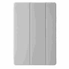 For Samsung Galaxy Tab S10 Ultra 3-Fold Clear Acrylic Leather Tablet Case(Grey) - 2