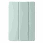For Samsung Galaxy Tab S10 FE+ 3-Fold Clear Acrylic Leather Tablet Case(Green) - 2