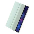 For Samsung Galaxy Tab S10 FE+ 3-Fold Clear Acrylic Leather Tablet Case(Green) - 3