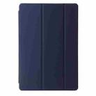 For Samsung Galaxy Tab S10 FE+ 3-Fold Clear Acrylic Leather Tablet Case(Dark Blue) - 2