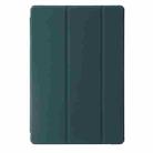 For Samsung Galaxy Tab S10 FE+ 3-Fold Clear Acrylic Leather Tablet Case(Deep Green) - 2