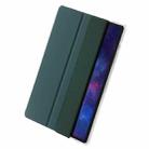 For Samsung Galaxy Tab S10 FE+ 3-Fold Clear Acrylic Leather Tablet Case(Deep Green) - 3