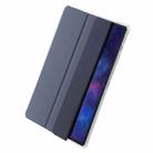 For Samsung Galaxy Tab S10 FE+ 3-Fold Clear Acrylic Leather Tablet Case(Lavender) - 3