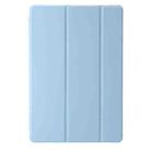 For Samsung Galaxy Tab S10 FE+ 3-Fold Clear Acrylic Leather Tablet Case(Ice Blue) - 2