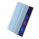 For Samsung Galaxy Tab S10 FE+ 3-Fold Clear Acrylic Leather Tablet Case(Ice Blue) - 3